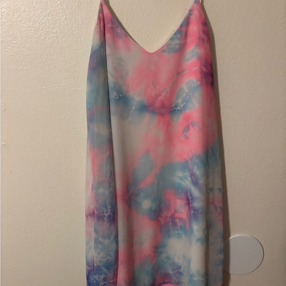 Colorful Tie-Dye Slip Dress